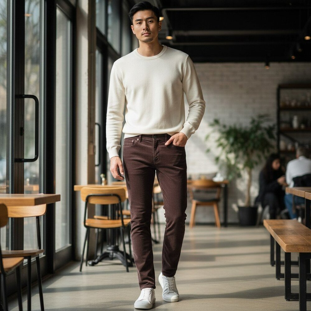 Twice Mens Size 29 x 28 Burgundy Slim Fit Skinny Pockets Ankle Pants Jeans